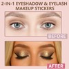 Lazy Eye Shadow Eyelash Patch, Convenient Eyeshadow Eyelash Patches, 3-in-1