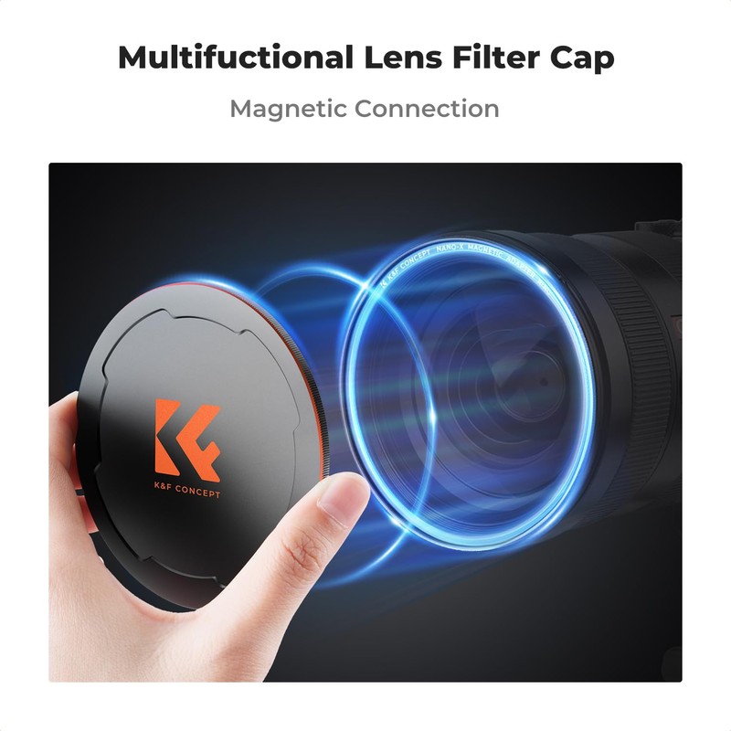 K&F Concept 55mm Magnetic Lens Filter Caps with Thread