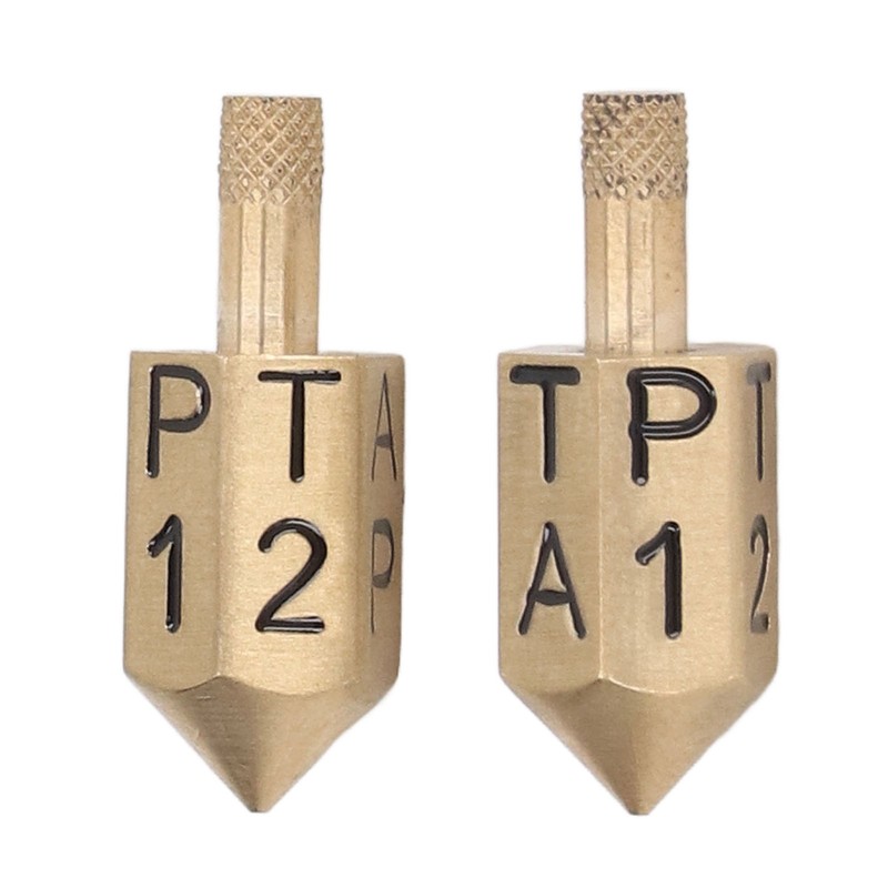 2PCS 6 Sides Rotary Dice with Shank Solid Metal Gyroscope