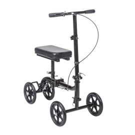 Drive Medical Steerable Folding Knee Scooter & Leg Scooter, Black