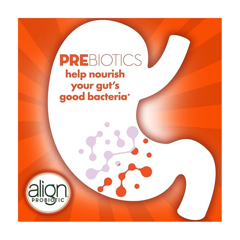 Align Prebiótico Gomitas probióticas Sabores de frutas naturales 60 CT,