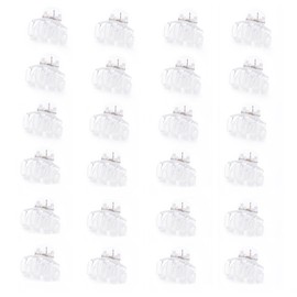 Cobahom 24 Pack Small Hair Claw Clips 1.2 Inch Plastic Hair Clips for Thin Hair No-Slip Mini Hair Clips Hair Styling Accessories for Women and Girls (White)