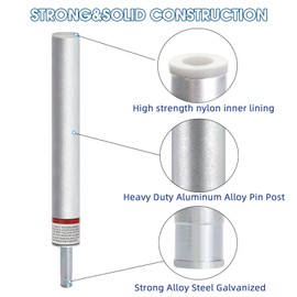 3/4" Boat Seat Pin Post Boat Seat Pedestal Base Post for Mounting,3/4 inch Marine Grade Aluminum Lock-in Pedestal Extension Pin Pole for Pontoon Fishing Bass,Non-Threaded