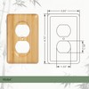 YDJSA Wood Outlet Covers Bamboo Single Duplex Wall Plates for