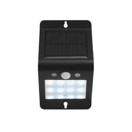 Globe Electric 17000210 4W LED Integrated Solar Powered Motion Activated Flood Light, 120-Degree Motion Detection, Black Finish, 250 Lumens, Integrated Solar Panel, Outdoor Lights, Security