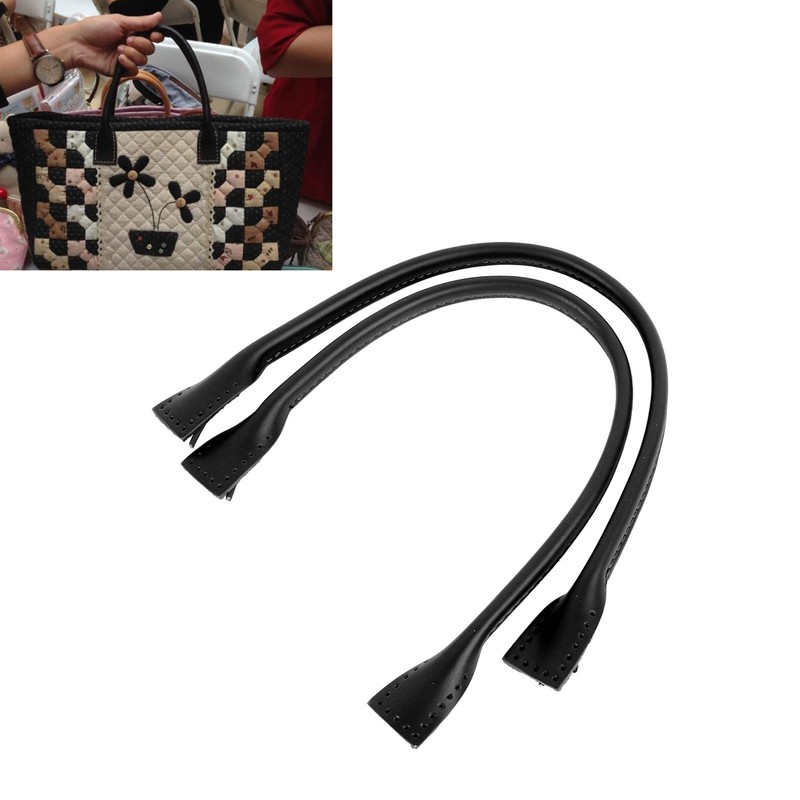 1 Pair Leather Bag Handles DIY Handcraft Sew On Ear