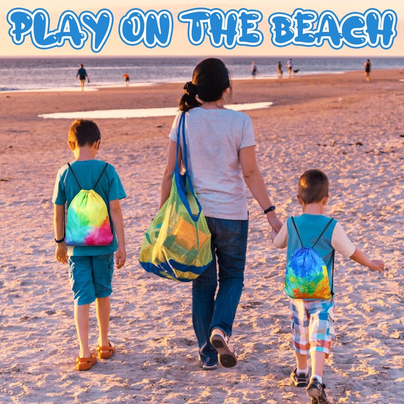 20 Pack Tie Dye Drawstring Backpack Bag Colorful Gym Sack