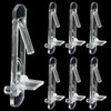 Rierdge 20 Pcs Plastic Locking Shelf Pins 5mm, 5/8” Clear