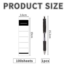 100 Folder Labels and 1 Black Marker Pen, Folder Classification Marking Stickers, Folder Identification Stickers, Office Supplies