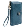 Women PU Leather Credit Card Holder Large Capacity Wallet Zipper