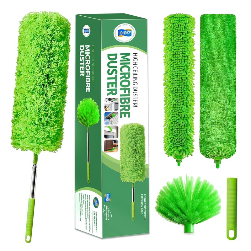 dusters for Cleaning extendable Long Handle，Webster Cobweb Duster with Extension