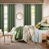 Olive Green Boho Curtains 84 Inch Length for Living Room