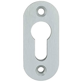 Aluminium Fitting Solid 10 x 30 x 67 mm Key Escutcheon Oval Hole Spacing 50 mm