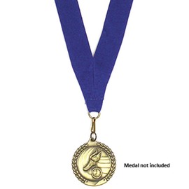 PinMart Solid or Multi-Color Neck Ribbon - Award Holder for Medals and Medallions - Blank Colored Achievement Ribbon Lanyard with Clip - 25 Pack