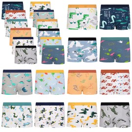 Cczmfeas Boys Kids Soft Cotton Fashion Boxer Briefs Toddler Breathable Underwear (US, Age, 9 Years, 10 Years, Navy Blue - 12 Pack)