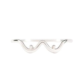 Toar Xdhc Chin Up Titis Out Ring Cute Dainty Funny Fashion Statement Ring For Women Men Jewelry (Silver, 9)