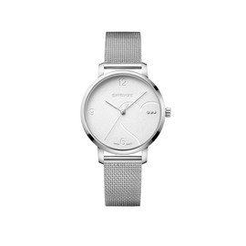 WENGER Women's Metropolitan Donnissima Watch Diameter 38 mm Swiss Made Analogue Quartz Waterproof up to 100 m Mesh Strap, silver, Bracelet
