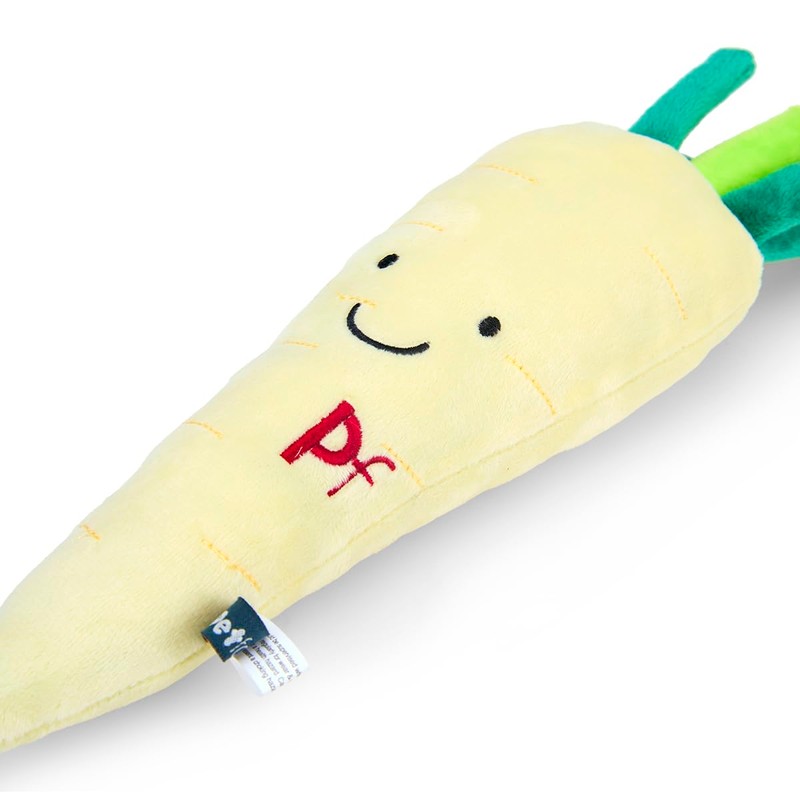 Petface Foodie Faces Penelope Parsnip Plush Dog Toy with Built-In-Squeaker