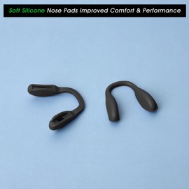 Acefrog Upgraded 2 Pieces Nose Pads for Oakley Split Shot OO9416, Crossrange OO9371, Targetline OO9397 OO9398 Sunglasses, Push-in Nose Piece Replacement, Anti-Slip Nose Pad, Black