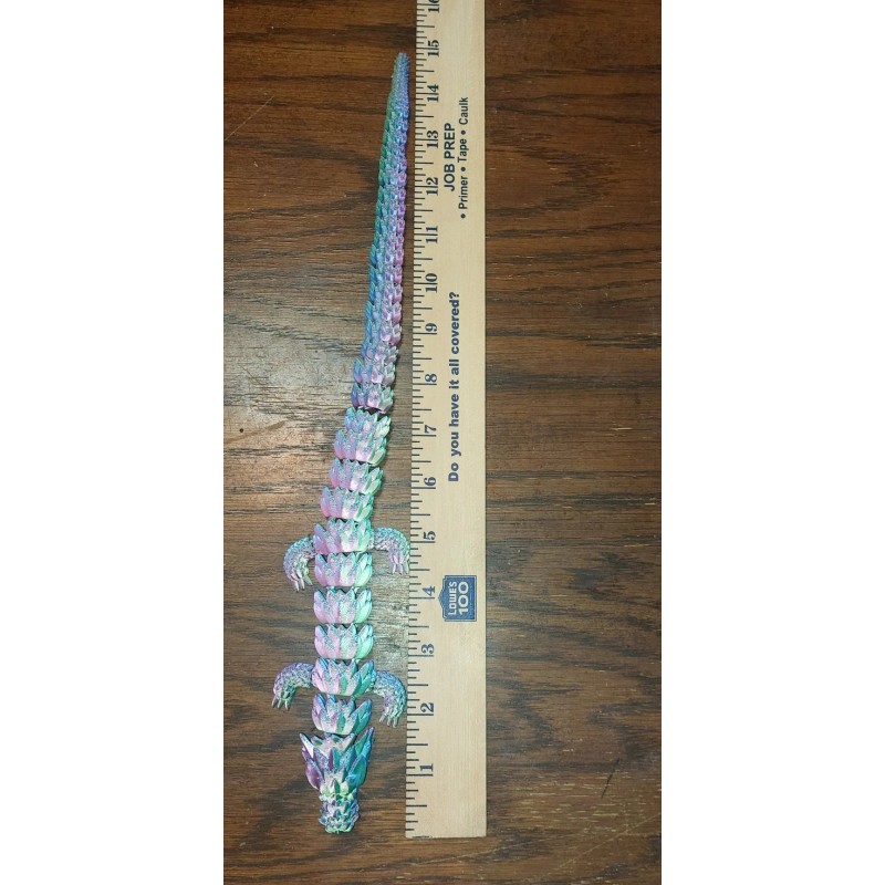 3D Printed Dragon Eggs with Dragon Inside, Articulated Crystal Dragon