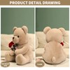 Teddy Bear Plush, 23 cm Teddy Bear with Rose, Stuffed