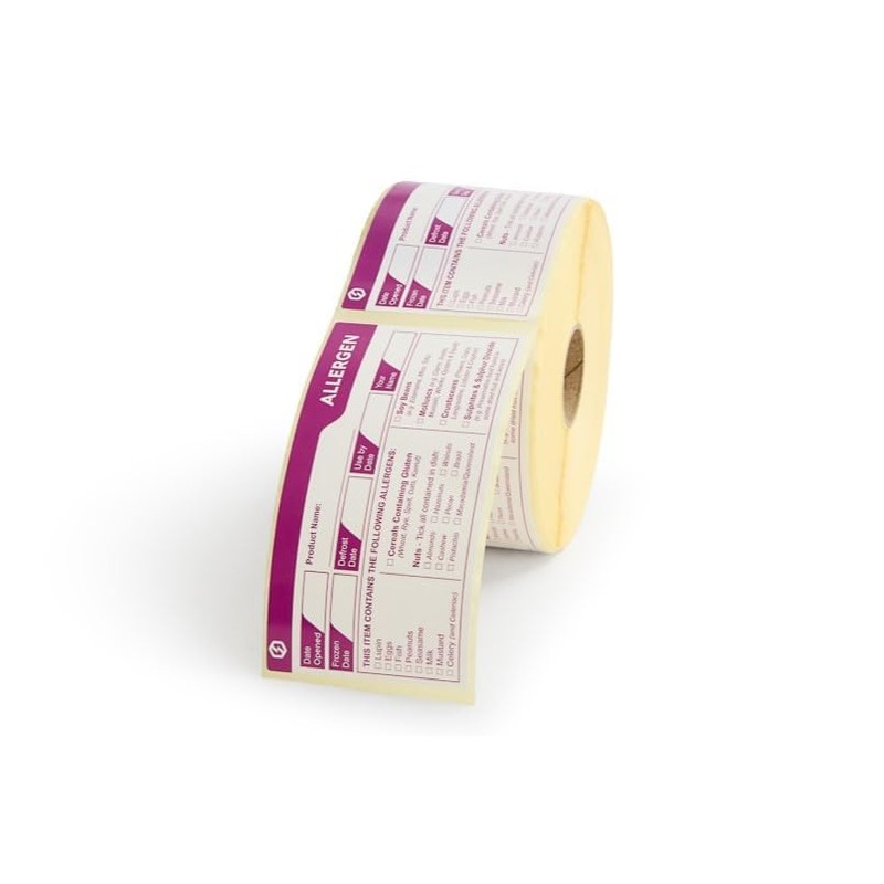 Allergen and Shelf Life Storage Display Label 500 Labels per