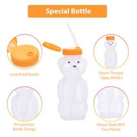 Xiao Contenedor de Terapia al Exprimir y de Asistencia a las Necesidades Especiales, Prueba de Derrames y Tapas Resistentes a Fugas