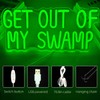 FuugZze Get Out of My Swamp Neon Sign Green Led
