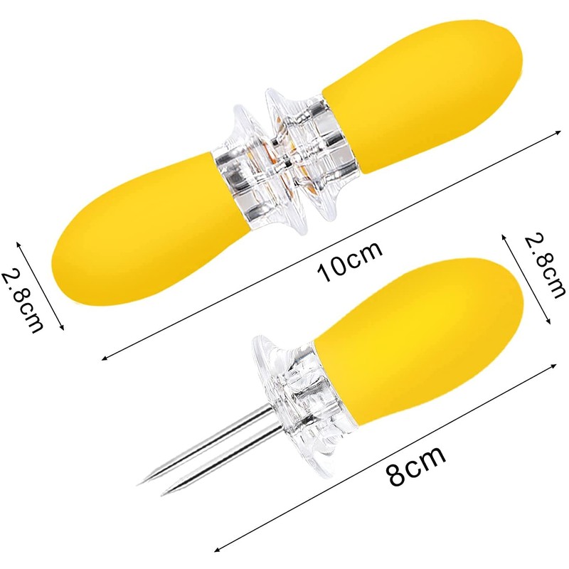 Corn Holders, AUGSUN 10Pcs/5 Pairs Corn Cob Holders Stainless Steel