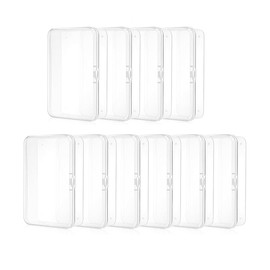 AIMALL 11.5cm Transparent PP Plastic Rectangular Storage Box, Small Parts Organizer, 10pcs, 4.52 x 3.34 x 1.1 Inch Packaging Box for Small Items