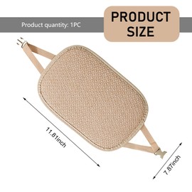 DACIRTY 2 PCS Car Seat Headrest Protective Cover, Sweat Absorbent Breathable Linen Microfiber Leather Soft Skin Friendly Headrest Cover, Four Seasons, Elastic Band Snap Mounting Fittings (Beige)