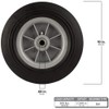 Flat Proof Replacement Wheel - 10-Inch - 300 lb. Load