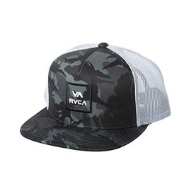 RVCA Men's Adjustable Snapback HAT, Trucker/Black CAMO, 1SZ
