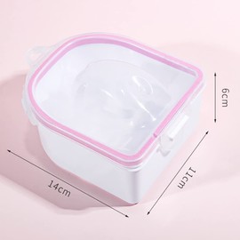 VOANZO 2 Pcs Nail Remover Nail Art Remover Soak Treatment Bowl Manicure Spa Tool (Pink)