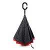 Parquet Red Polka Dot Double Layer Inverted Umbrellas - C