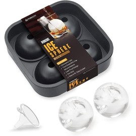 Housewares Solutions Froz Ice Ball Maker - Novelty -Grade  Ice Mold Tray With 4 X 4.5cm Ball Capacity