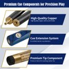Dysdensa Handmade Snooker Cue Stick with Case & Extension 57-inch,