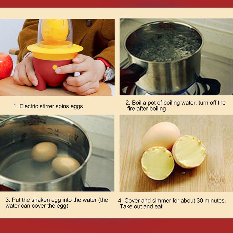 Egg Scrambler Shaker Lovely Electric Mini Portable USB Charging Golden