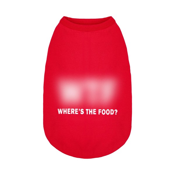 Paiaite Dog Vest: 'Where's The Food' Sleeveless Cotton Dog Shirt