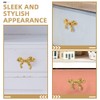 Gatuida 2pcs Bow Tie Gold Bow Drawer Knobs Bow Cabinet