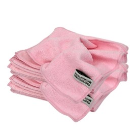 Tek Automotive Pack of 10 Pink Microfibre Cloths 40x40cm - Lint Free, Cleaning Cloths for Cars, Home, Dish Cloths, Car Detailing, Car Cleaning Supplies, Microfiber Cloth Multipack