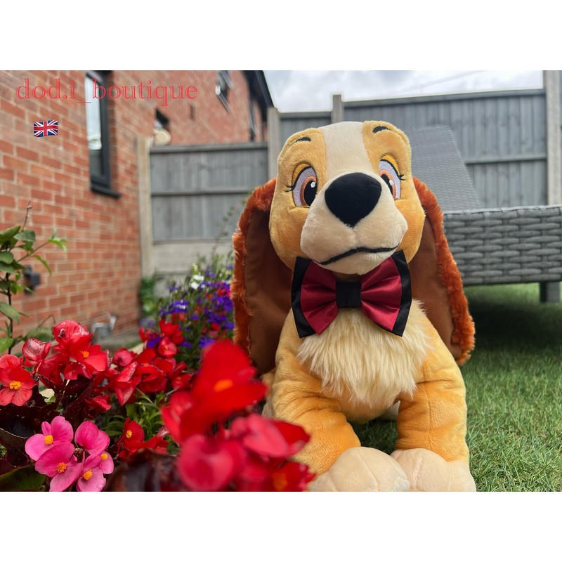 New Dogs Bow Tie Bowtie Satin double layer RED Elastic