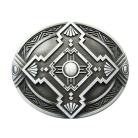 Schnalle123 Belt Buckle Celtic Celtic Shield Viking Cross 3D Look for Interchangeable Belt Buckle Buckle Model 243, silver