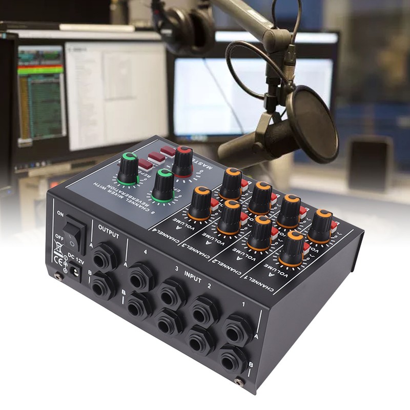 Compact Mixed Sound Mixer Metal 8 Channel Professional Mixer Board