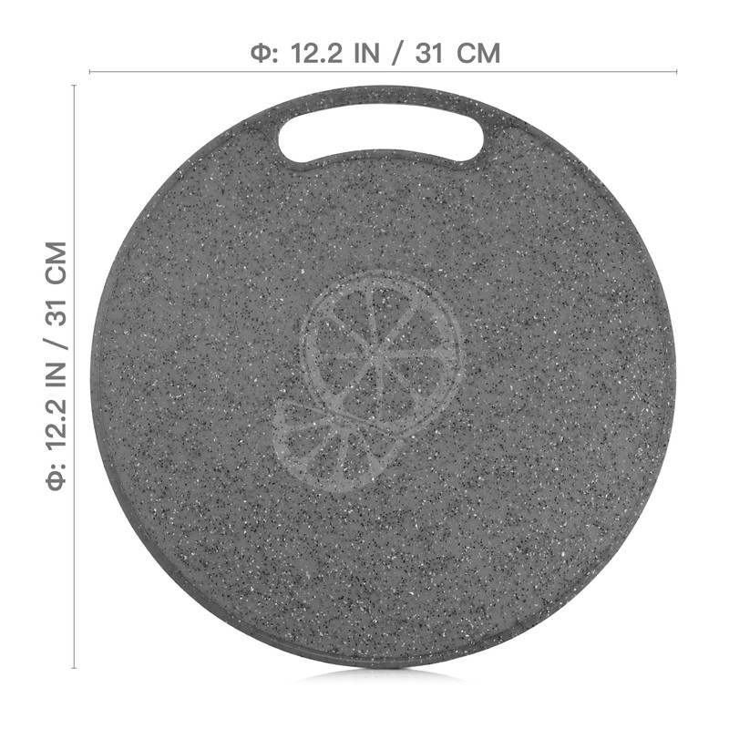 Healvian Chopping Boards Round Chopping Board Plastic Marble Look 31
