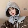 Women's Winter Warm Windproof Knit Wool Balaclava Hat with Scarf and Ear Protection Size/Khaki 10ea