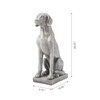 Glitzhome GH20382 Labrador Retriever Dog Statue on Rectangular Base Garden