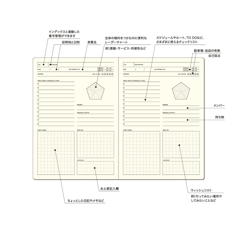 Laconic Style Notebook B6 Hot Spring LGF42