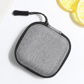 2 Pcs EVA Headphone Storage Bags,Grey,Black，Multi-functional Headphone Portable Cases,Water Resistant Headset Cases for Travel, Sports, Home Use