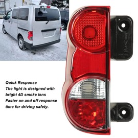 Klanata Driver Side Rear Left Tail Light Housing, Replacement Lamp Shell for NV200 2009-2021, Compatible with Part Numbers 26550 3LM0A JX00A